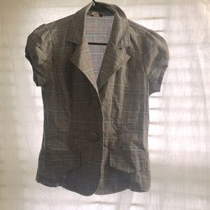 ⭐️Plaid Shortsleeved Blazer